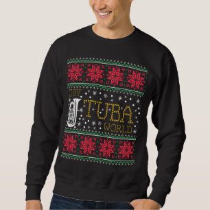 Sweatshirt Cadeau laid de chandail de Noël de fanfare de tub