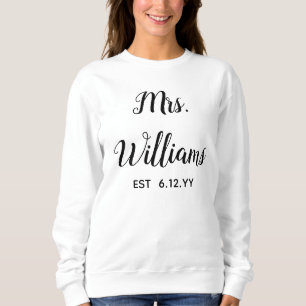 Sweatshirt Cadeau personnalisé Mme Est Votre Date pour la mar