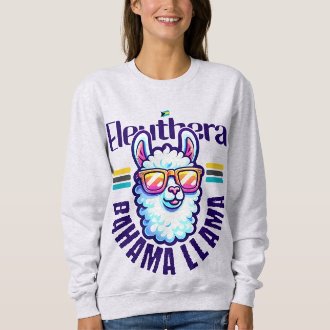Sweatshirt Cadeau souvenir Bahamas : Eleuthera Bahamas Llama (Devant)