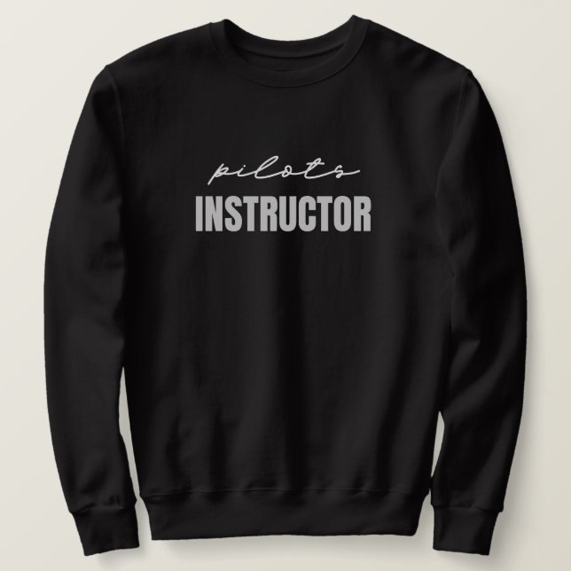 Sweatshirt Cadeaux d'instructeur de pilote (Design devant)