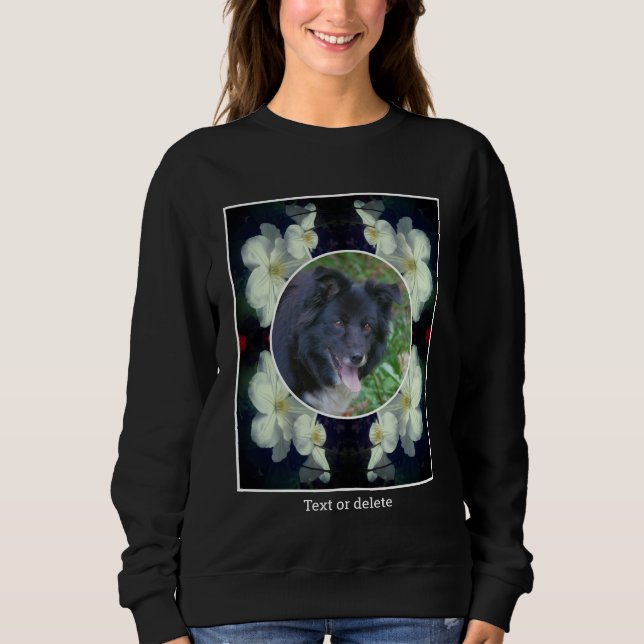 Sweatshirt Cadre Fleurs Clematis Créez Votre Propre Animal Ph (Devant)