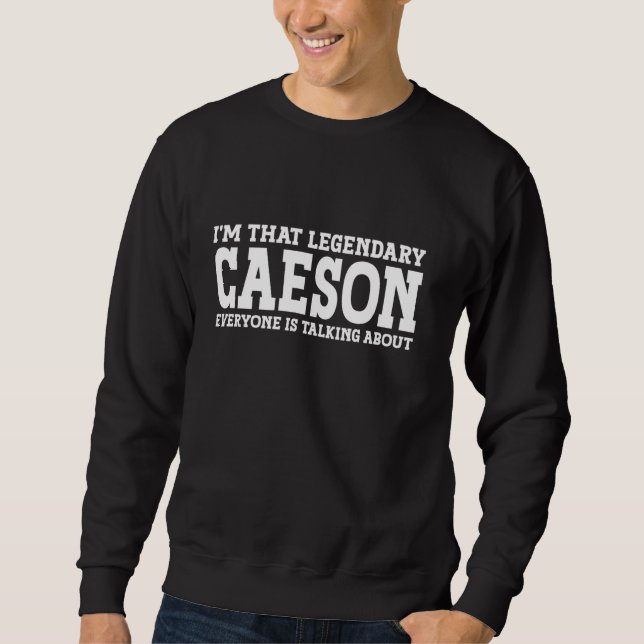 Sweatshirt Caeson Nom personnel Prénom Funny Caeson (Devant)