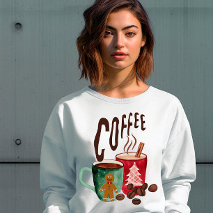 Sweatshirt Café d'hiver moderne gingembre pain femmes sweatsh