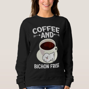 Sweatshirt Café Et Bichon Frise Cheveux Bouclés Pup Chiot