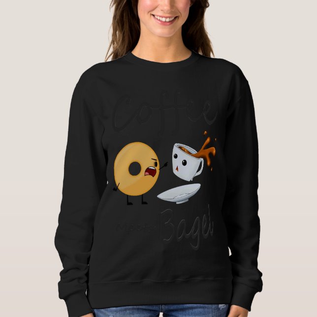 Sweatshirt Café rencontre Bagel Café Peloton Vin (Devant)