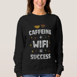Sweatshirt Caféine + Réussite Wifi À Distance De La Maison Él