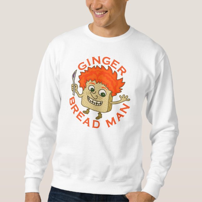 Sweatshirt Calembour drôle de Noël d'homme de pain de (Devant)