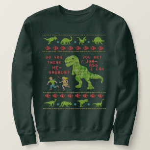 Sweatshirt Calembour laid drôle de dinosaure du chandail   T