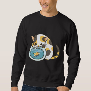 Sweatshirt Calico Kitty Et Goldfish