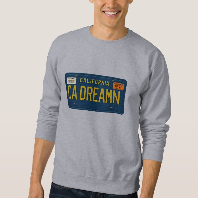 Sweatshirt California Dreaming - Retro 1969 License Plate (Devant)
