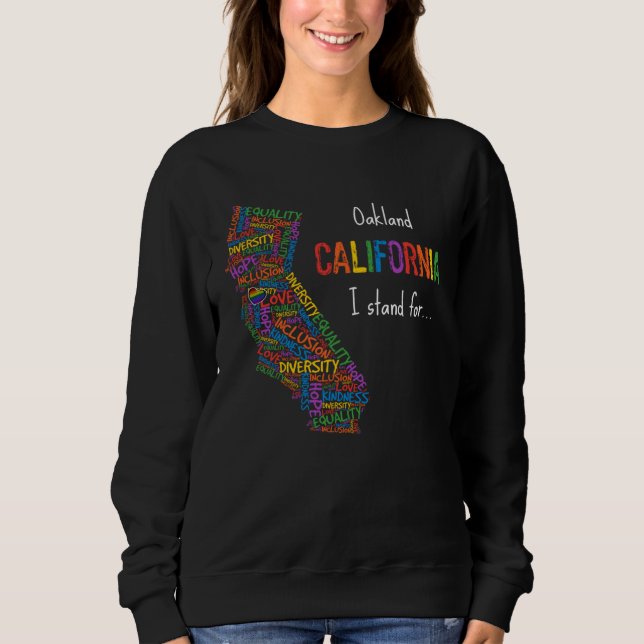 Sweatshirt California Oakland Gay LGBTQ Pride Month Equality (Devant)