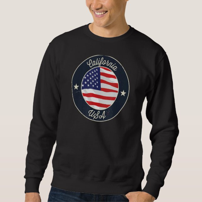 Sweatshirt California State Souvenir Retro Graphic (Devant)