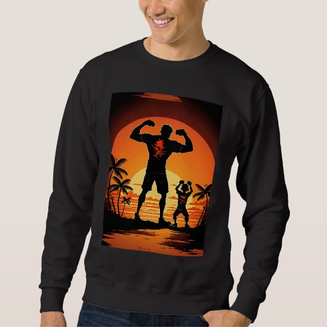 Sweatshirt Calisthenics Exercise Enthusiasts Father And Son D (Devant)
