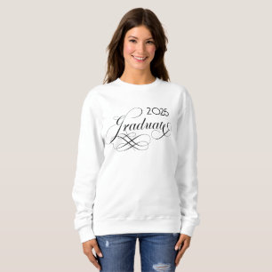Sweatshirt Calligraphie de script de fin d'études 2025