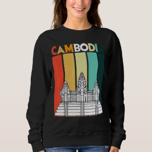 Sweatshirt Cambodge Angkor Vat Retro Asie Tourisme