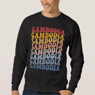 Sweatshirt Cambodge Groovy Rétro Cambodgien