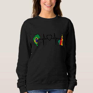 Sweatshirt Cameroun Drapeau Brésil Camerounais Brésilien Batt