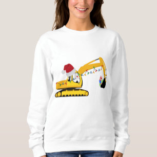 Sweatshirt Camion de construction de l'excavatrice de Noël