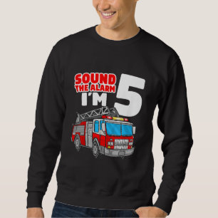 Sweatshirt Camion d'incendie 5 ans pompier 5e anniversaire