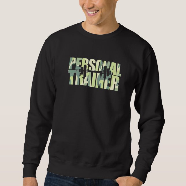 Sweatshirt Camo Personal Trainer Camp Fitness Wellness Instru (Devant)