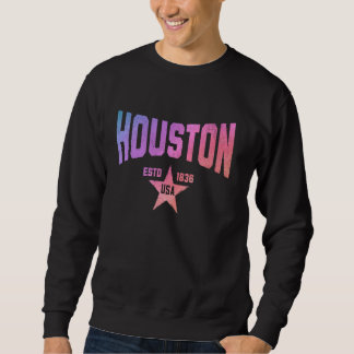 Sweatshirt Camo Souvenir USA Star Houston Texas