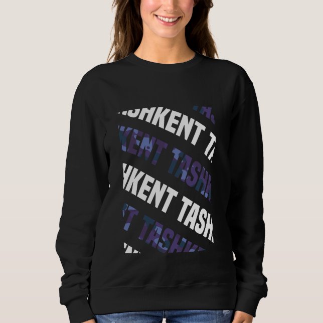 Sweatshirt Camouflage violet Motif de Tachkent (Devant)
