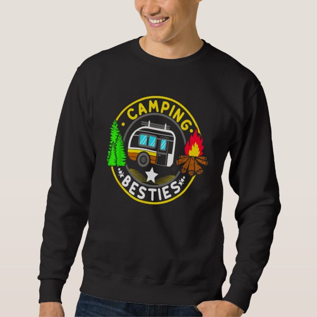 Sweatshirt Camp Besties Camping   Happy Camper (Devant)