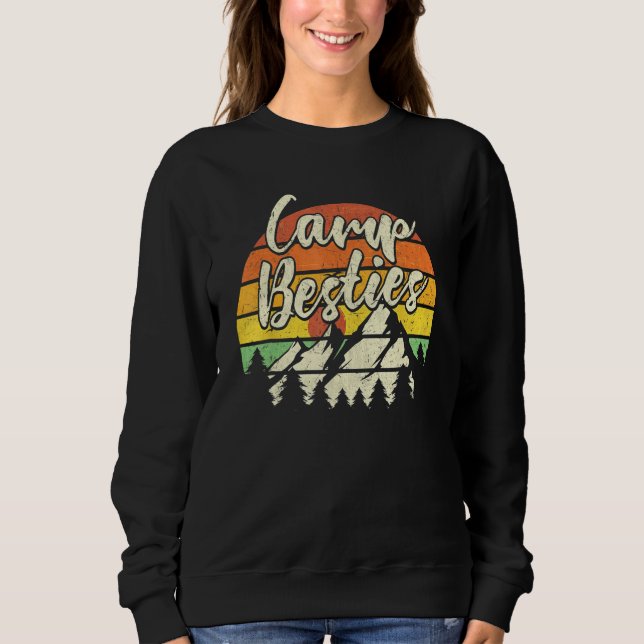 Sweatshirt Camp Besties Outdoor Sunset Best Friend Matching C (Devant)