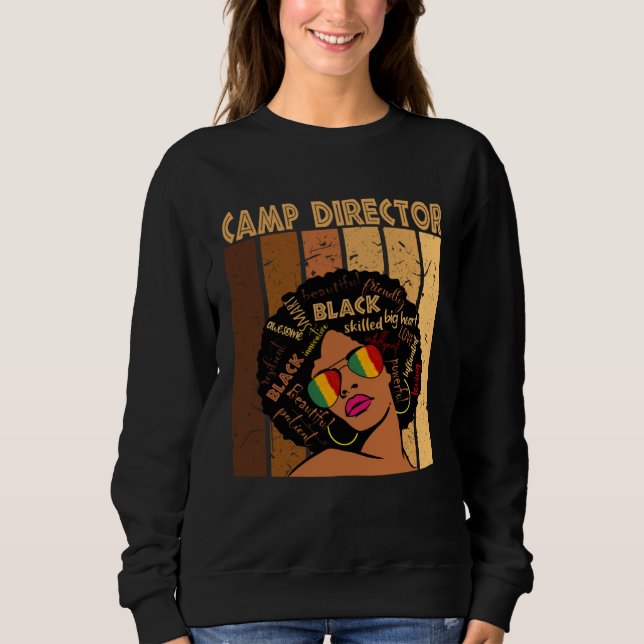 Sweatshirt Camp Director Afro African American Black History  (Devant)