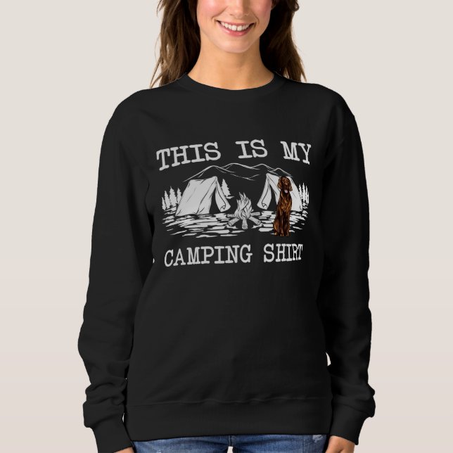 Sweatshirt Campfire Irish Setter Dog This Is My Camping (Devant)