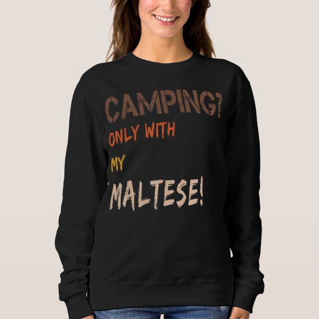 Sweatshirt Camping Avec Tente De Chien Caravane Rétro Seuleme (Devant)