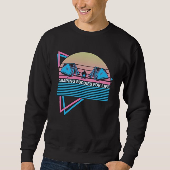Sweatshirt Camping Buddies For Life  Camping Camper Camp Retr (Devant)