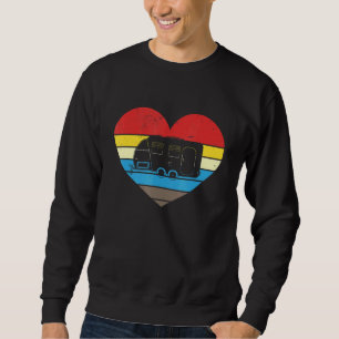 Sweatshirt Camping Caravan Retro Heart
