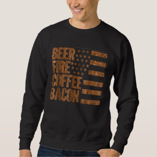 Sweatshirt Camping De Bières Pour Hommes Fire Café Bacon Tee