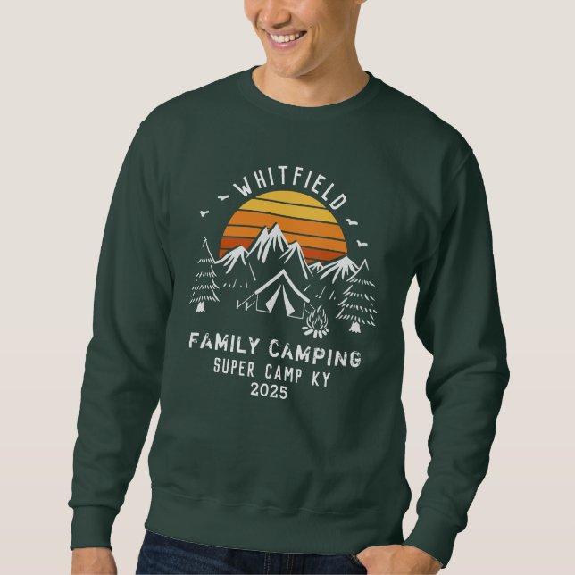 Sweatshirt Camping de jumelage de vacances en famille personn (Devant)