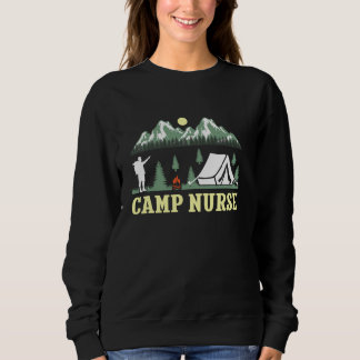 Sweatshirt Camping Infirmière de camp Été drôle design pour