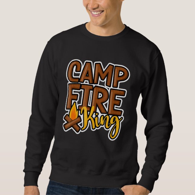 Sweatshirt Camping King Camping Camping Terrain Bonnets Homme (Devant)