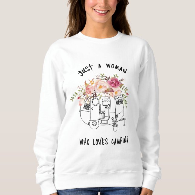 Sweatshirt Camping populaire Cute Vintage Retro (Devant)