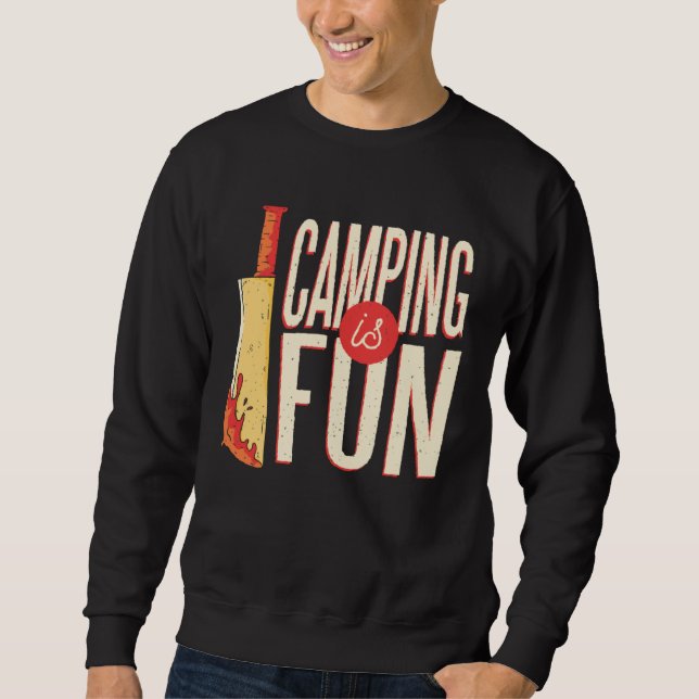 Sweatshirt Camping Trip Bloody Knife True Crime Family Vacati (Devant)