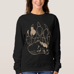 Sweatshirt Camping Wildlife Bear Paw