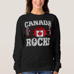 Sweatshirt Canada Curling Broom Winter Ice Sports Canadian Fl