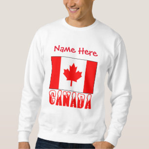Sweatshirt Canada et drapeau canadien avec votre nom