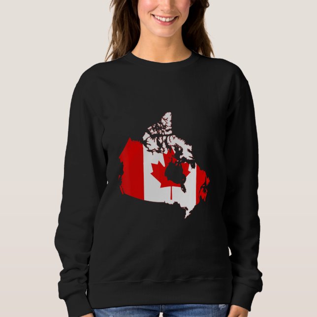 Sweatshirt Canada flag in Canada outline Canada (Devant)