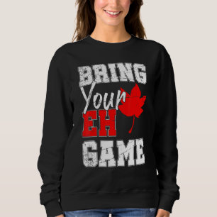 Sweatshirt Canada Maple Leaf Pays Eh Jeu Canada