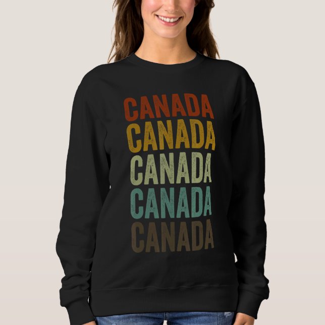 Sweatshirt Canada Retro Vintage (Devant)