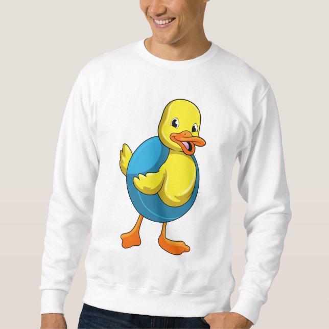 Sweatshirt Canard à nager avec anneau de nage (Devant)