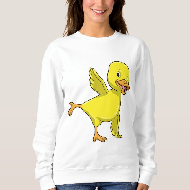 Sweatshirt Canard au Yoga Exercice d'étirement (Devant)