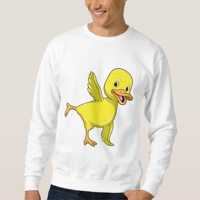 Sweatshirt Canard au Yoga Exercice d'étirement (Devant)