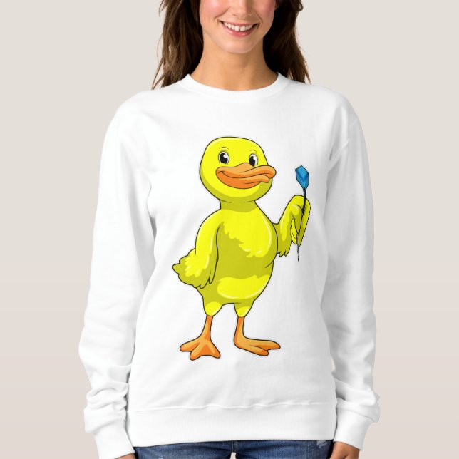 Sweatshirt Canard aux fléchettes avec tarte (Devant)