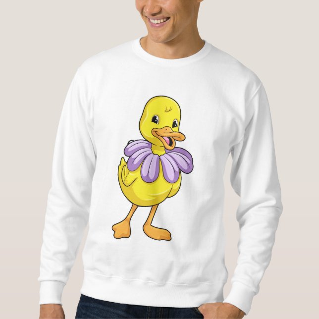 Sweatshirt Canard avec marguerite (Devant)